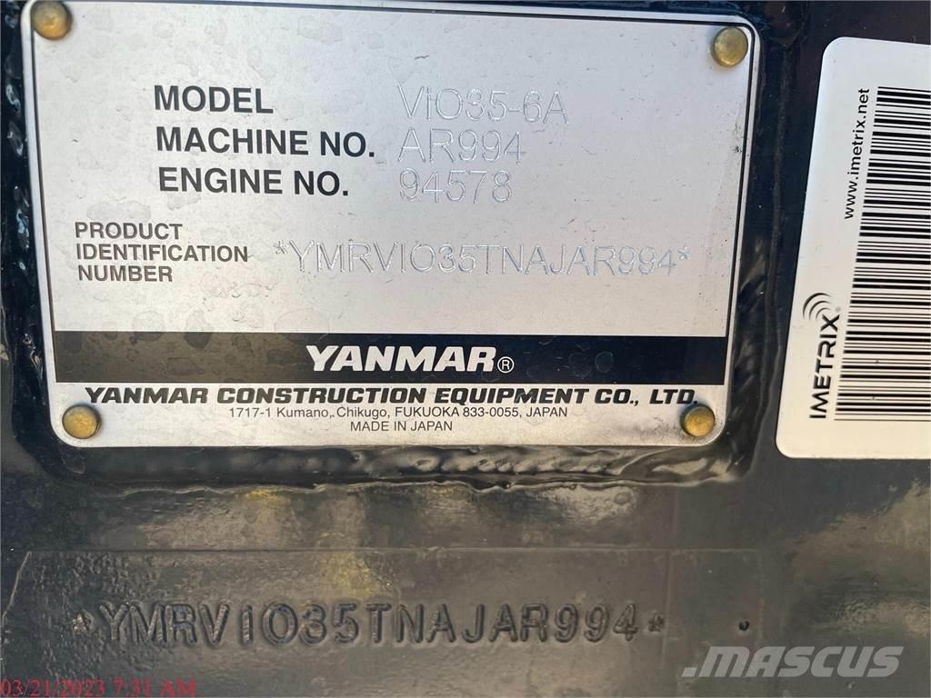 Yanmar VIO35-6A Mini ekskavatoriai < 7 t
