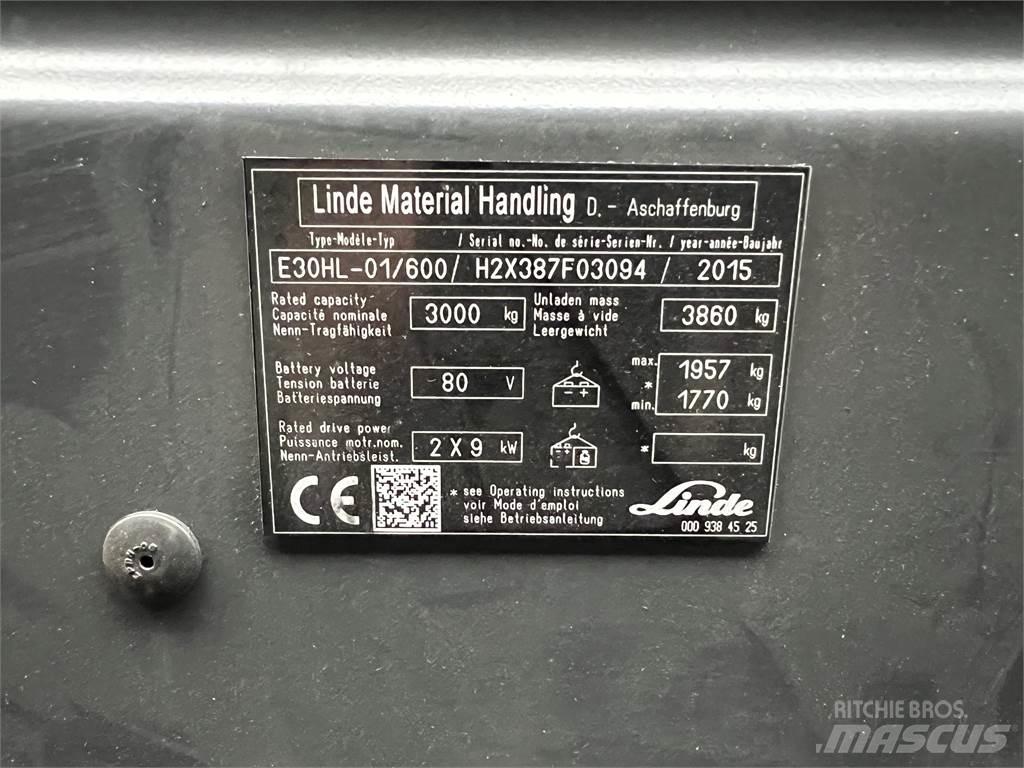 Linde E30/600HL Elektriniai šakiniai krautuvai