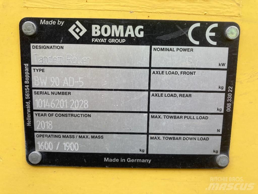 Bomag BW 90 AD-5 Porinių būgnų volai
