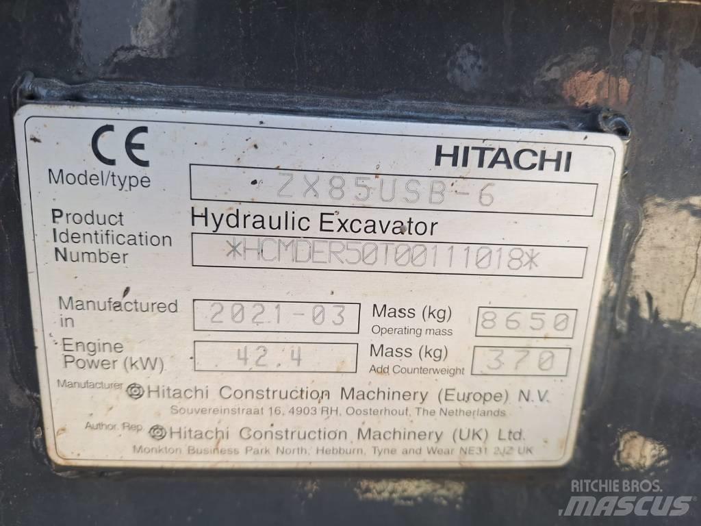 Hitachi ZX85USB-6 Vidutinės galios ekskavatoriai 7-12 t