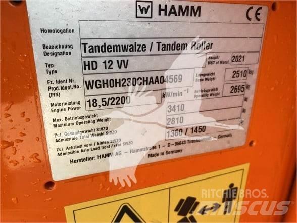 Hamm HD12VV Vieno būgno volai