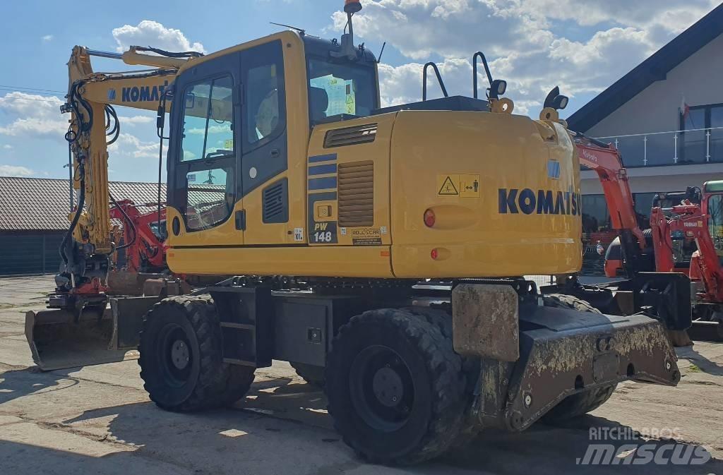 Komatsu PW148-10 Ratiniai ekskavatoriai