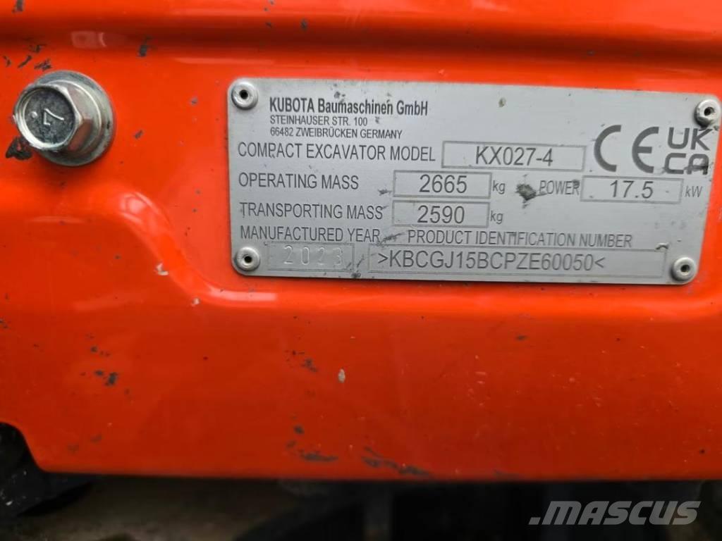 Kubota KX 027-4 Vikšriniai ekskavatoriai