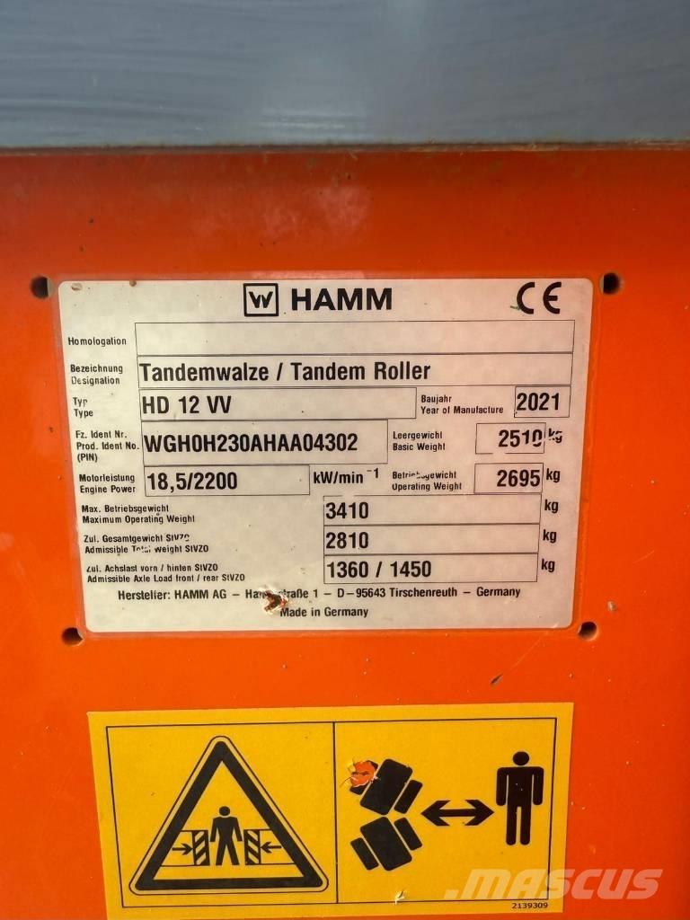 Hamm HD 12 Porinių būgnų volai