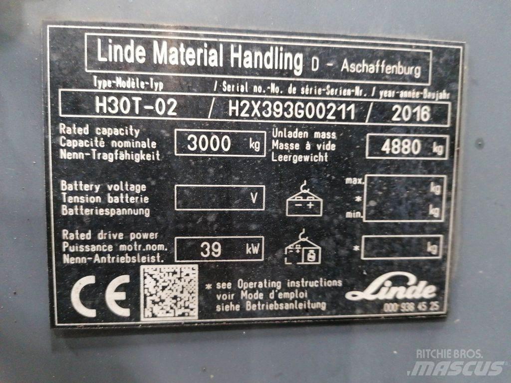 Linde H30T-02 LPG (dujiniai) krautuvai