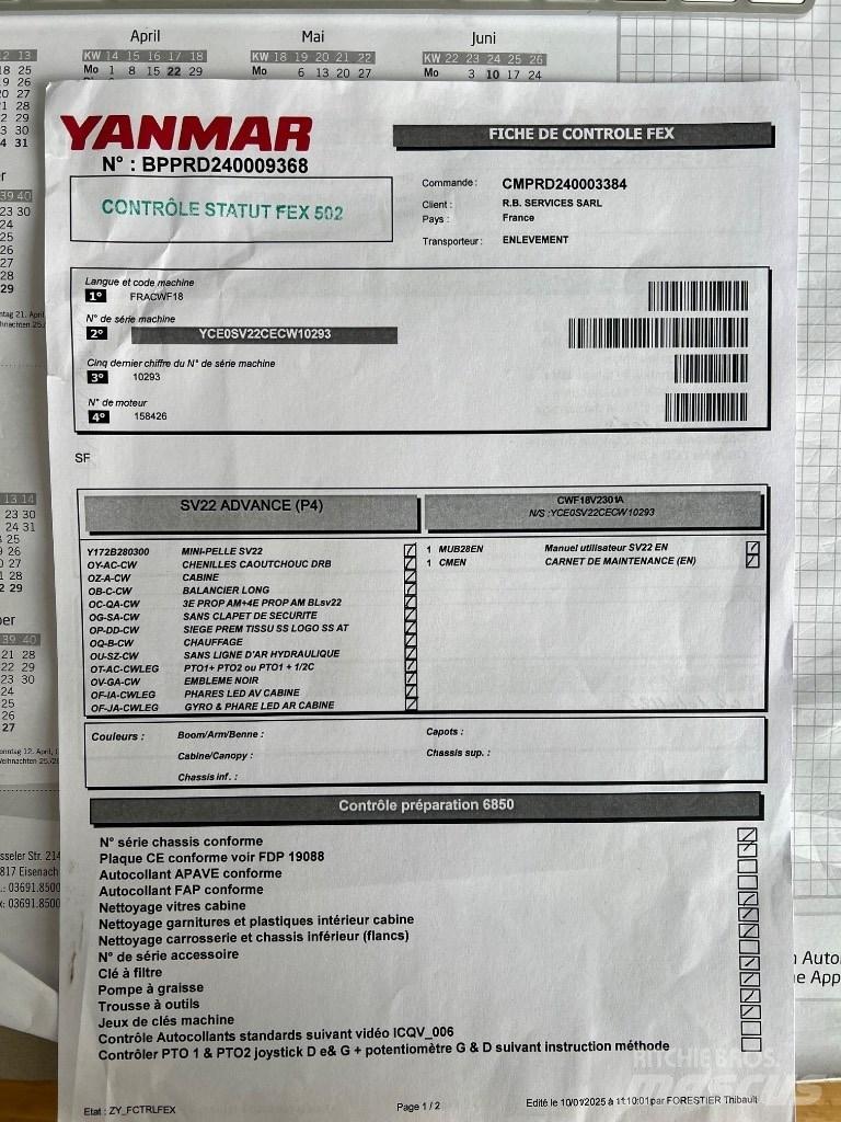 Yanmar SV 22 Mini ekskavatoriai < 7 t
