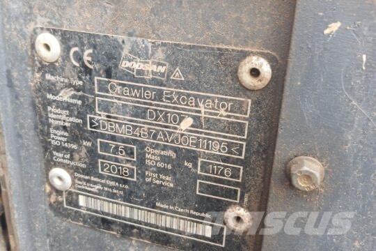 Develon DX 10 Z Mini ekskavatoriai < 7 t