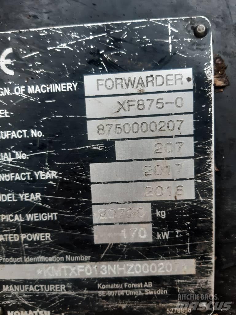 Komatsu 875 Naudoti miškovežiai (Forvarderiai)