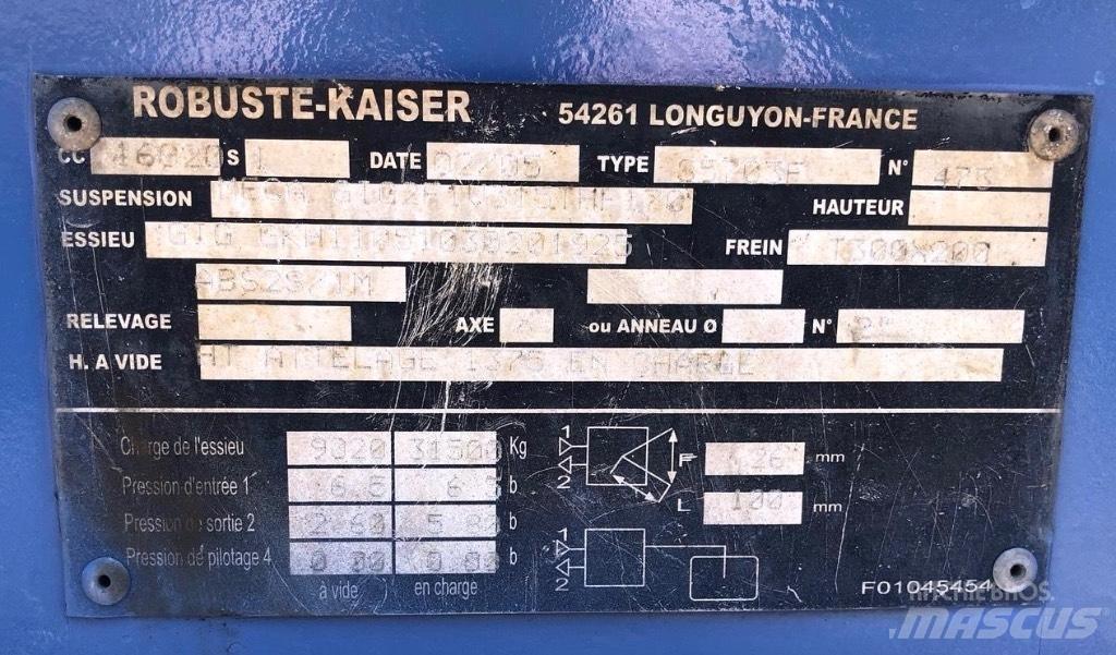 Kaiser S5703 F Žemo iškrovimo puspriekabės
