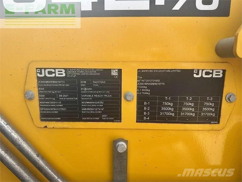 JCB 542-70 Teleskopiniai krautuvai žemės ūkiui