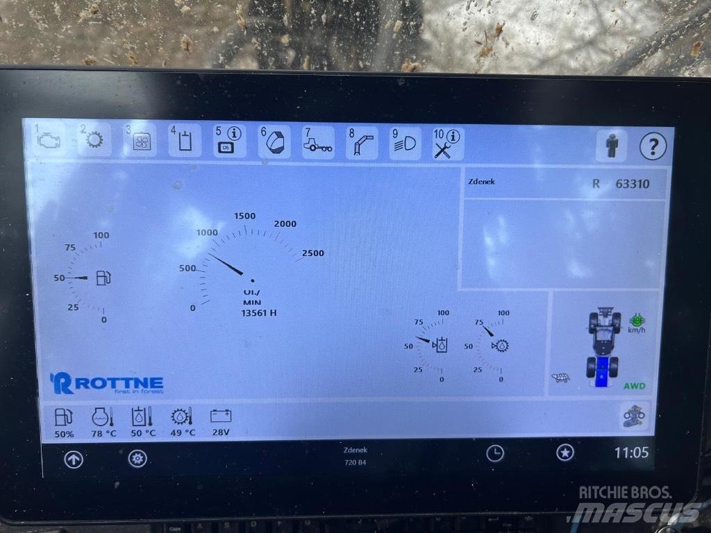 Rottne H8 Miško technika (Harvesteriai)