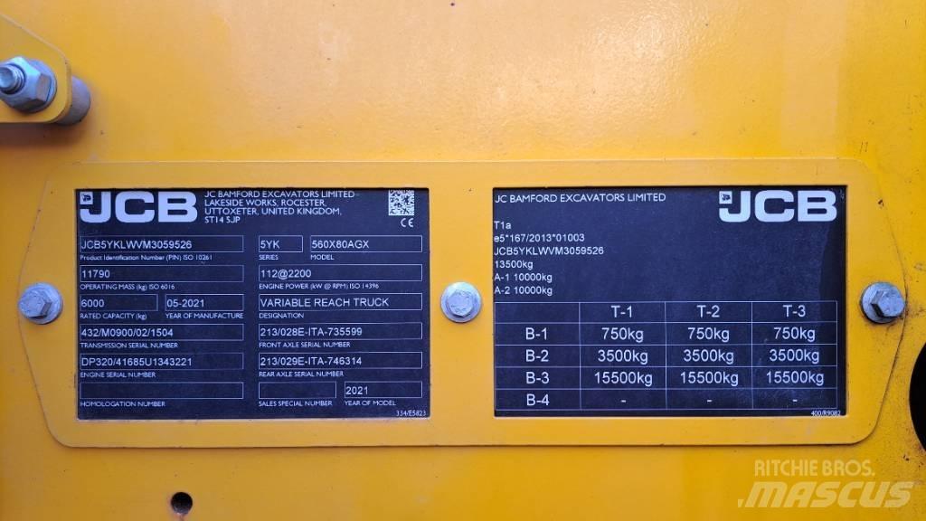 JCB 560-80 Agri Xtra Teleskopiniai krautuvai žemės ūkiui