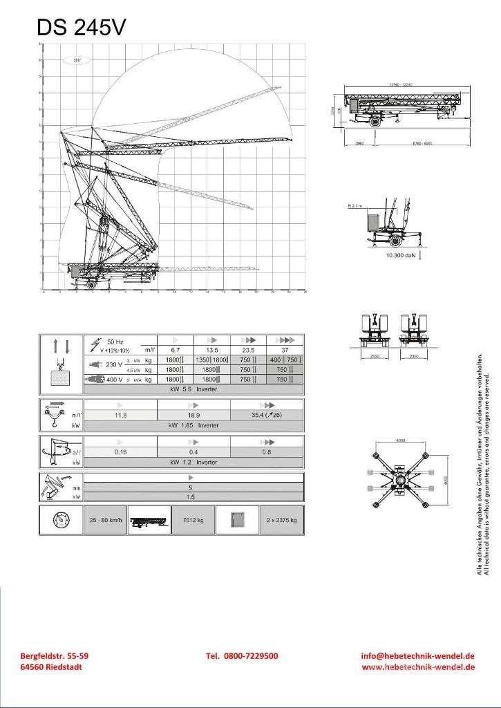 Eurogru DS 245V Save pakeliantys kranai