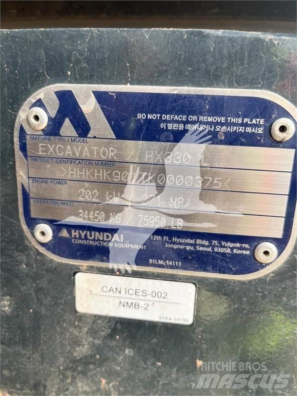 Hyundai HX330L Vikšriniai ekskavatoriai