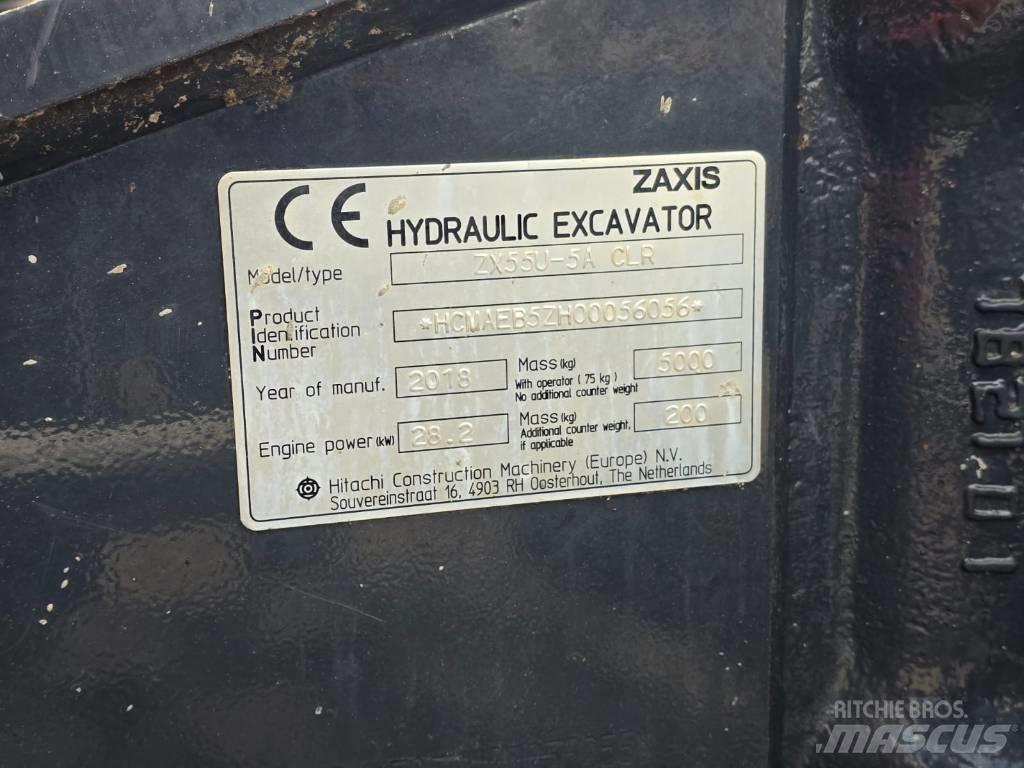 Hitachi ZX55U-5A CLR Mini ekskavatoriai < 7 t