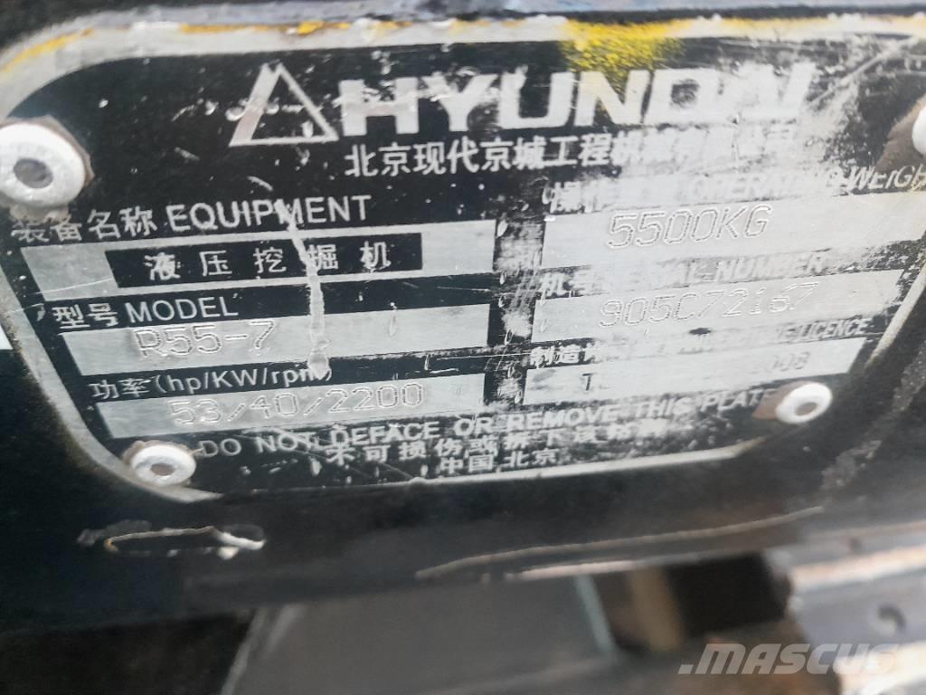 Hyundai R55-7 Vikšriniai ekskavatoriai