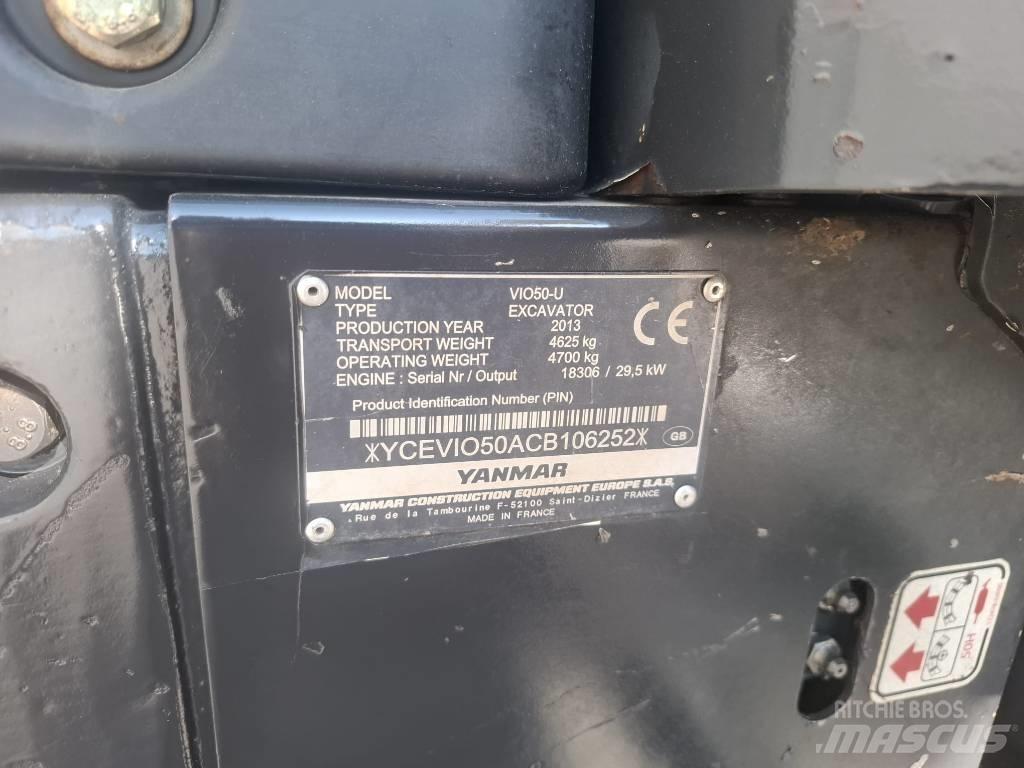 Yanmar Vio 50 U Mini ekskavatoriai < 7 t