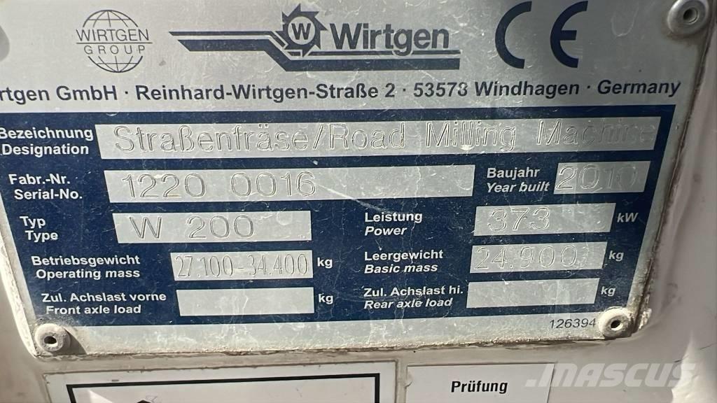 Wirtgen W 200 Asfalto smulkinimo technika