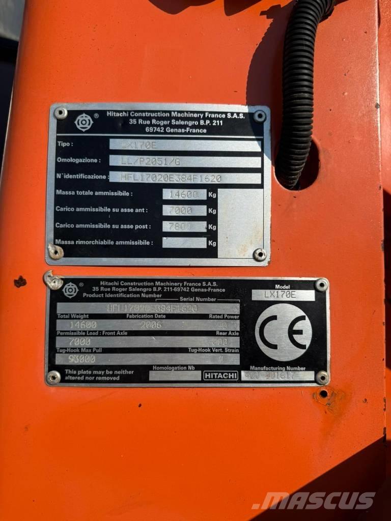 Hitachi LX 170 E Naudoti ratiniai krautuvai