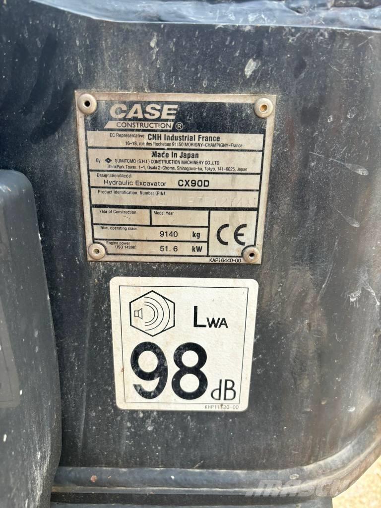 CASE CX 90 D Vidutinės galios ekskavatoriai 7-12 t