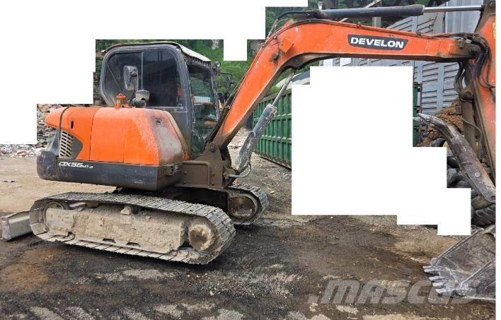 Doosan DX55 Mini ekskavatoriai < 7 t
