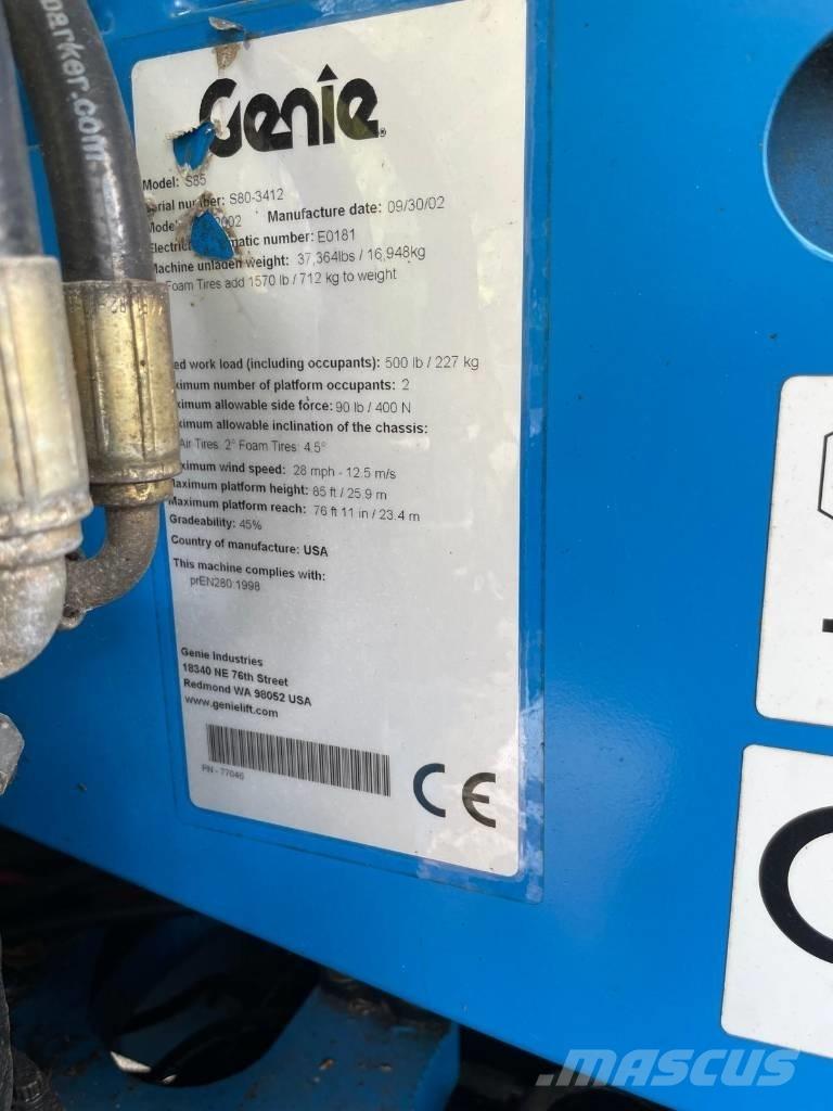 Genie S 85 Teleskopiniai keltuvai