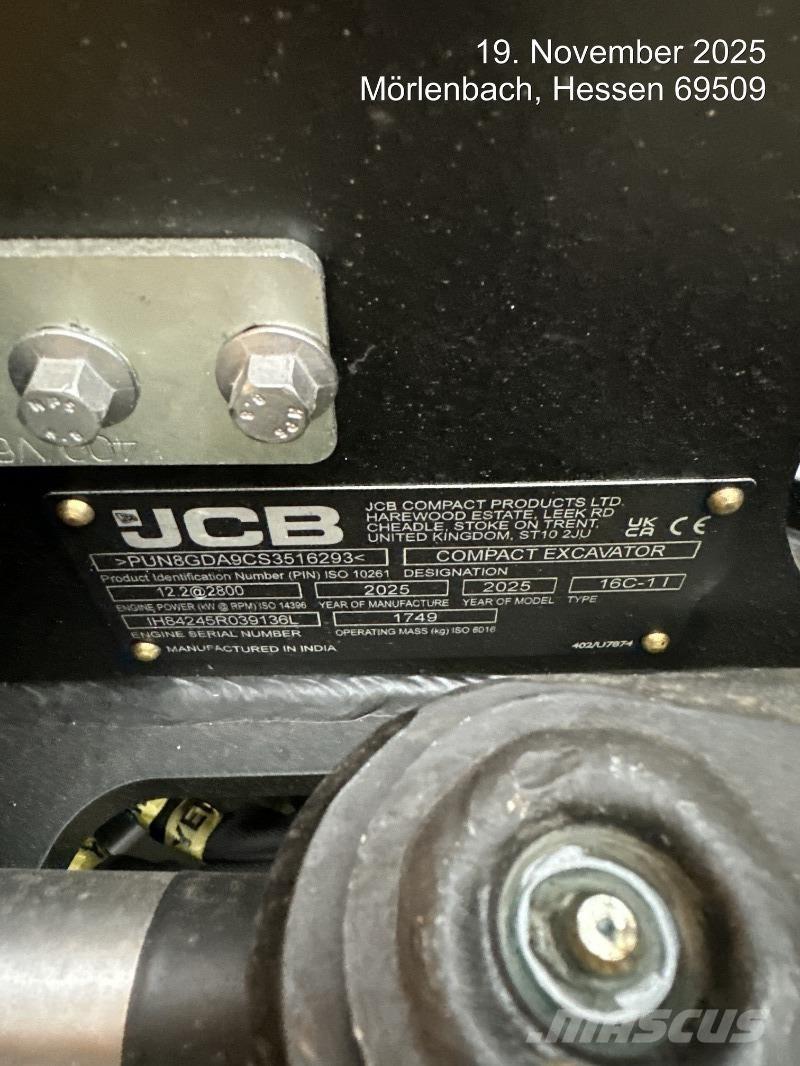 JCB 16C-1 Mini ekskavatoriai < 7 t