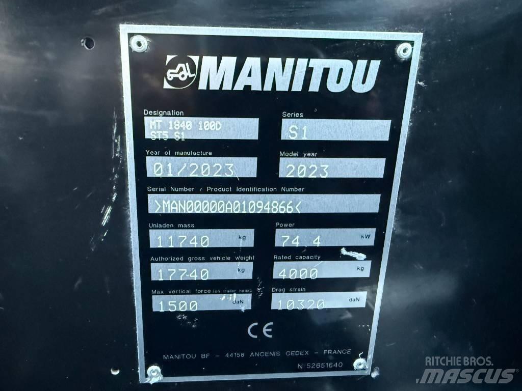 Manitou MT 1840 Teleskopiniai krautuvai