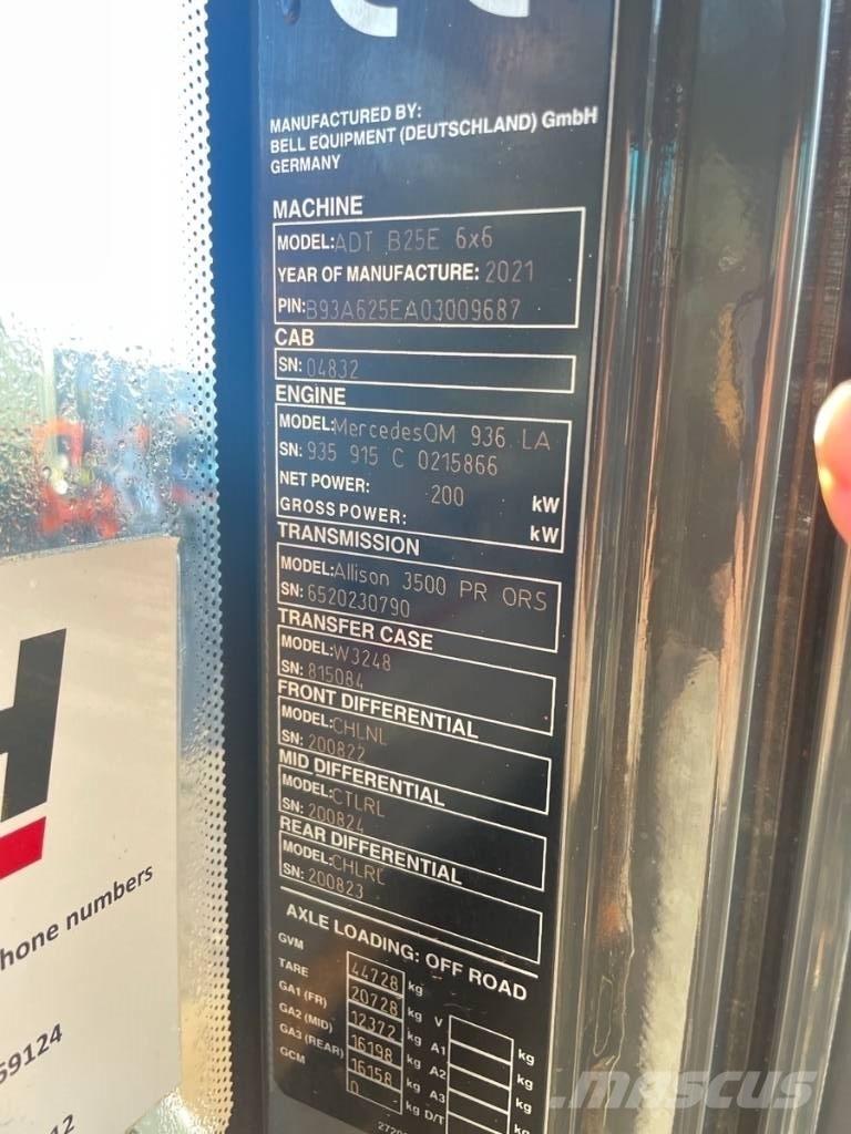 Bell B 25 E EPA Karjeriniai savivarčiai