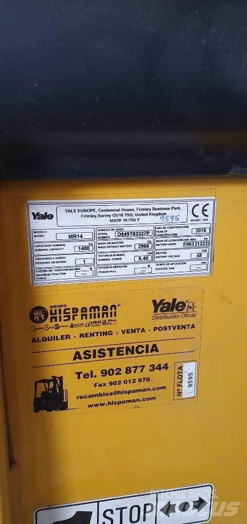 Yale MR14 Šakiniai krautuvai su prailgintu keltuvu