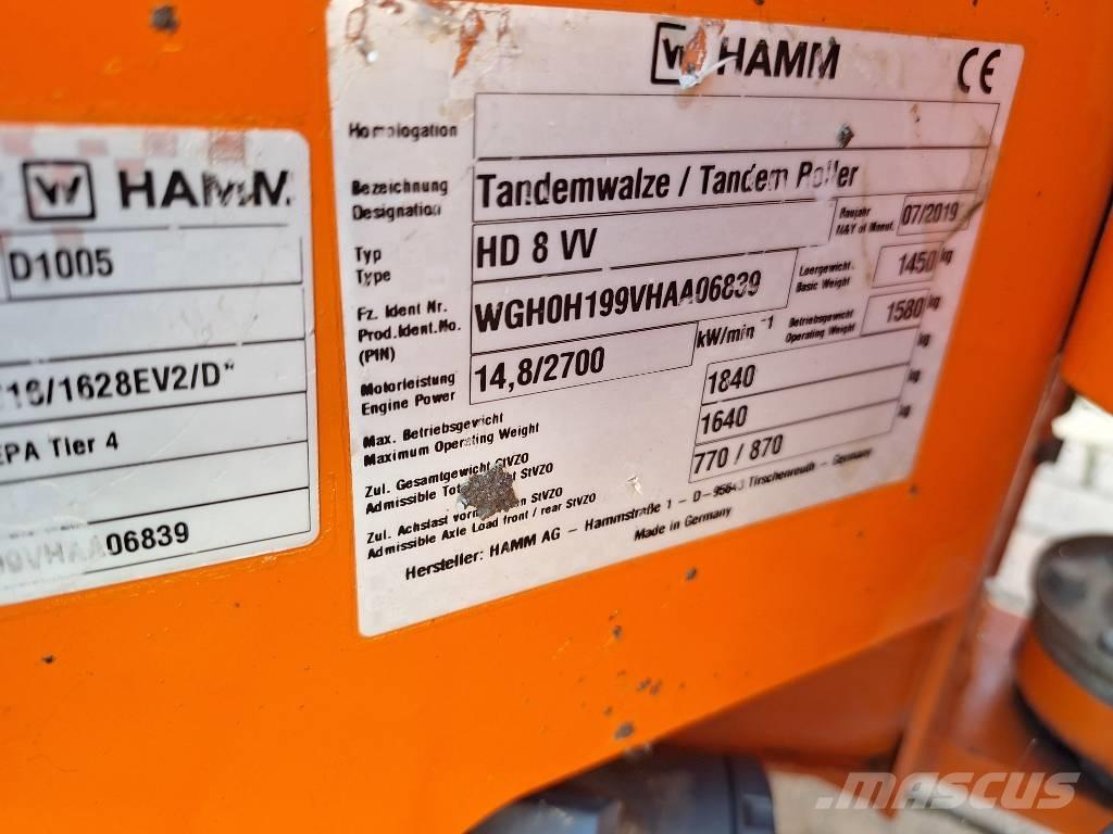 Hamm HD 8 VV Porinių būgnų volai