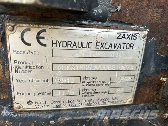 Hitachi ZX 17U-2 Statyba - Kita