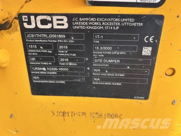 JCB DUMPER 1T-1 Statybiniai savivarčiai sunkvežimiai