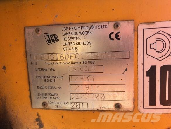 JCB JS 160LC Vikšriniai ekskavatoriai