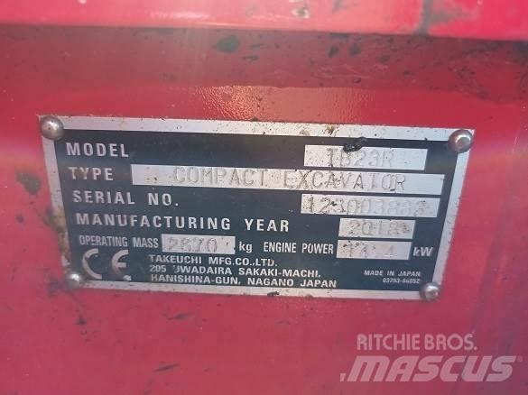 Takeuchi TB23R Statyba - Kita