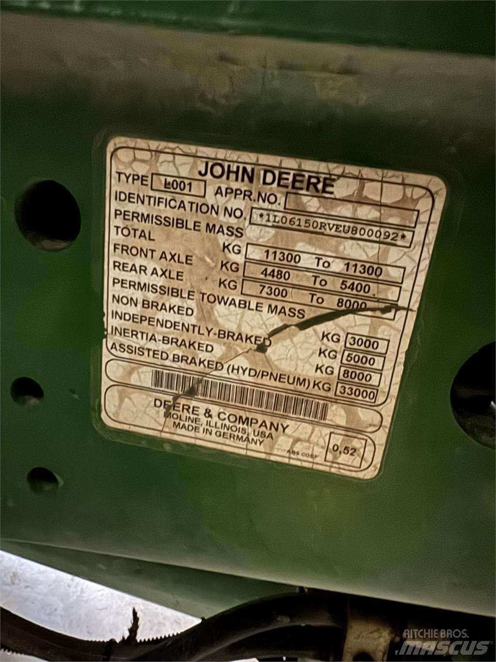 John Deere 6150R Traktoriai