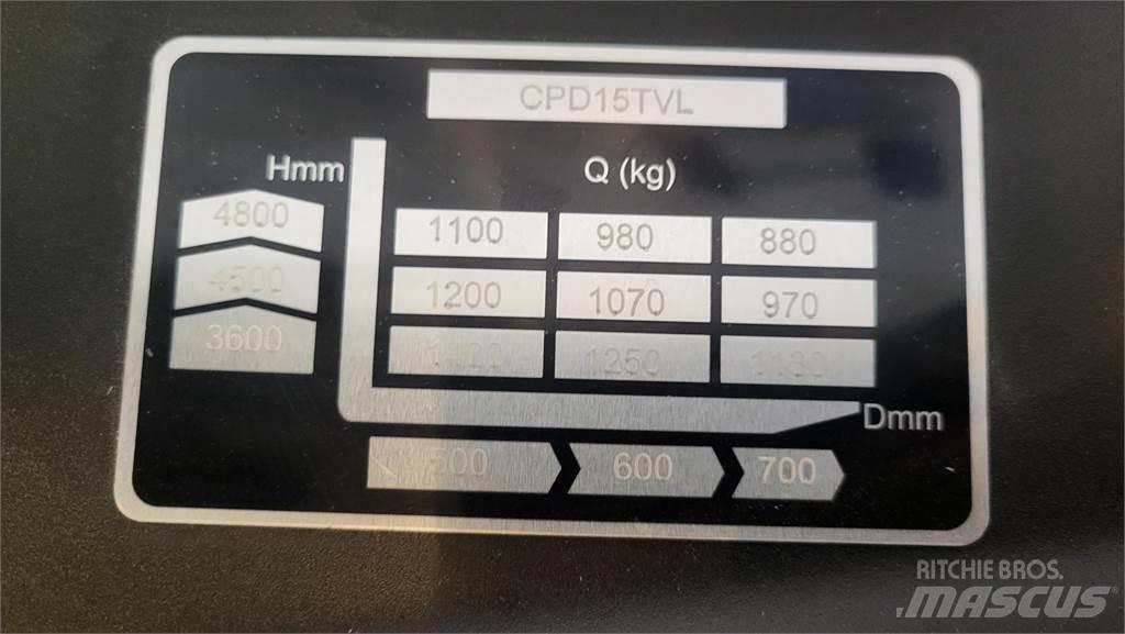  CPD15TVL T4800 Elektriniai šakiniai krautuvai