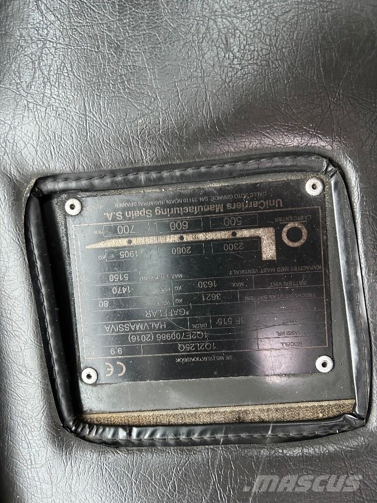 UniCarriers L25Q Elektriniai šakiniai krautuvai