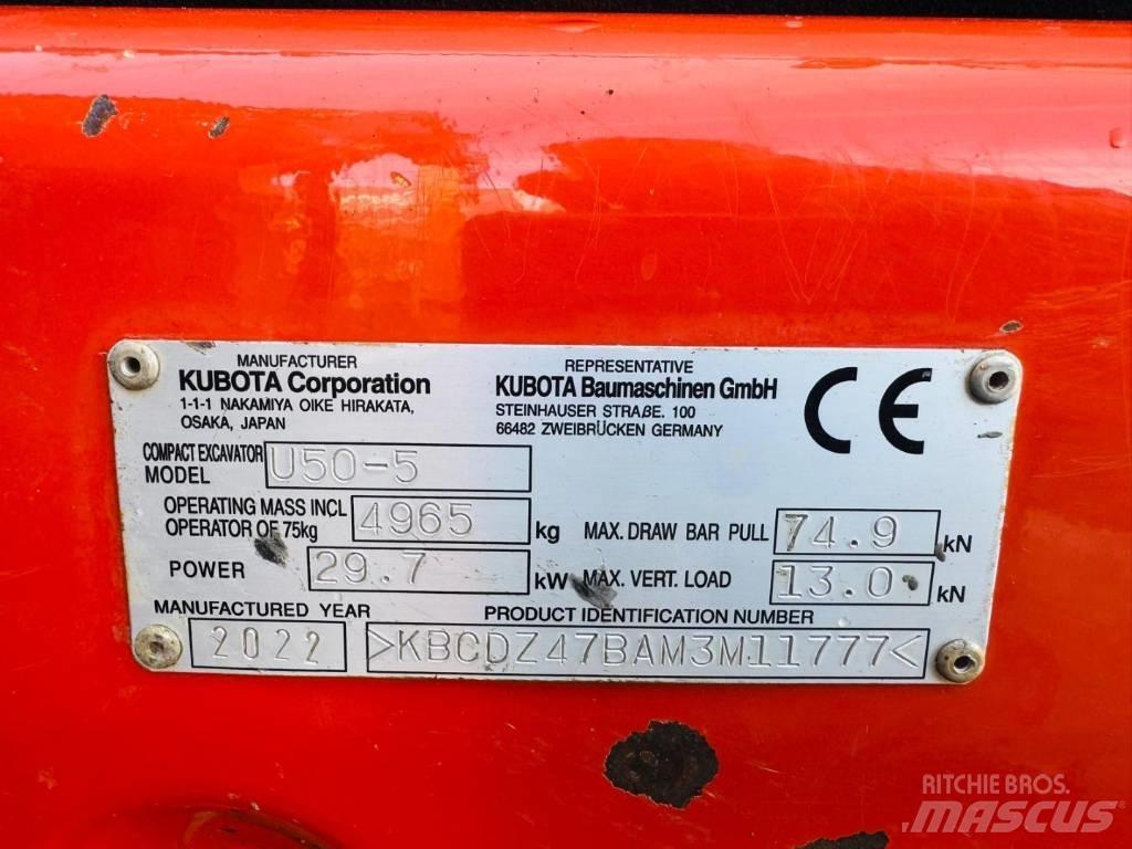 Kubota U50-5 Mini ekskavatoriai < 7 t