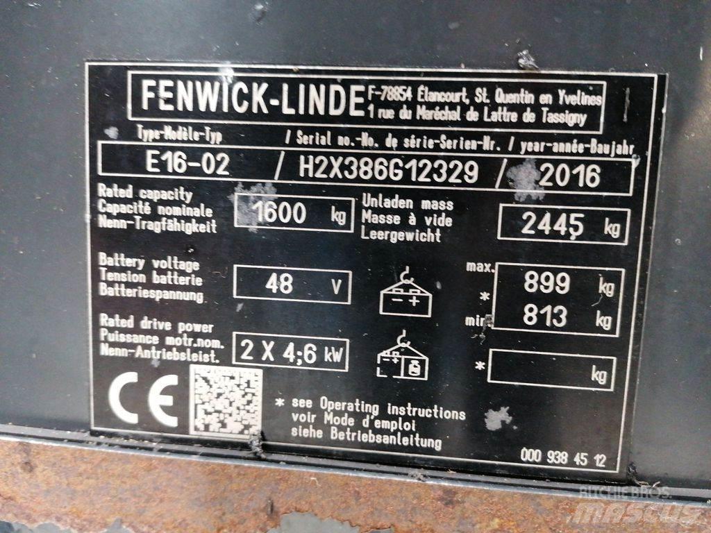 Linde E16-02 Elektriniai šakiniai krautuvai