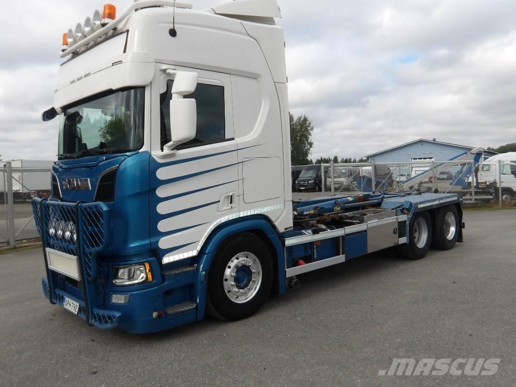 Scania R580 6x2 Sunkvežimiai su keliamuoju kabliu