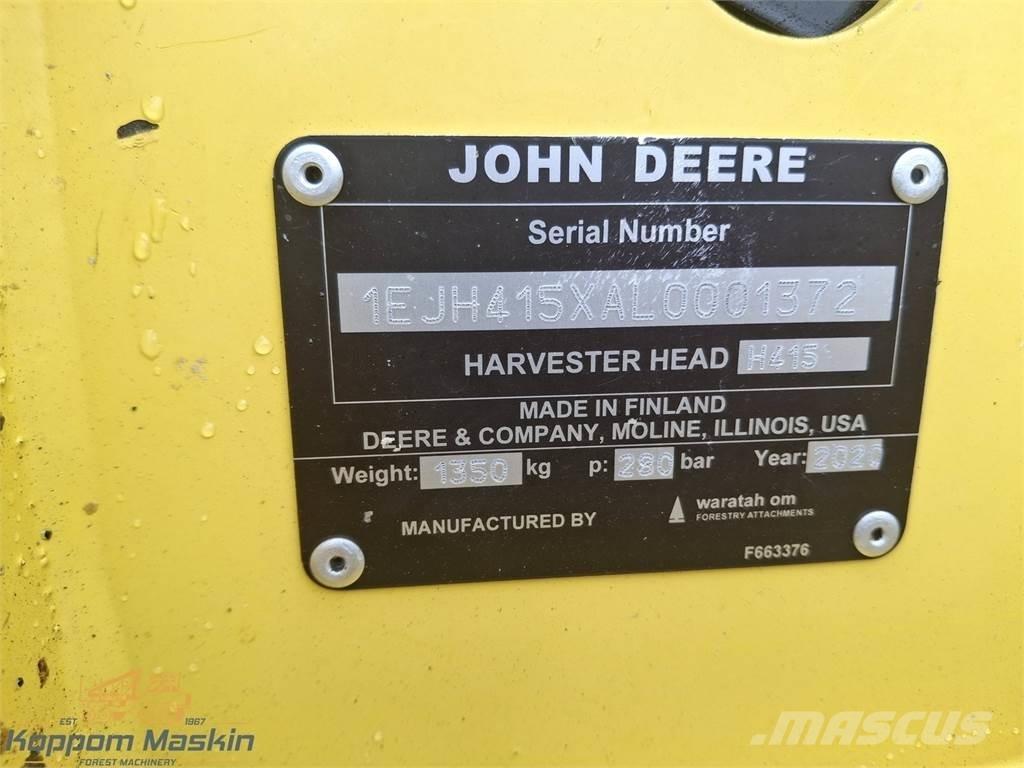 John Deere H415hd Medžių kirtimo mašinų darbinės galvos