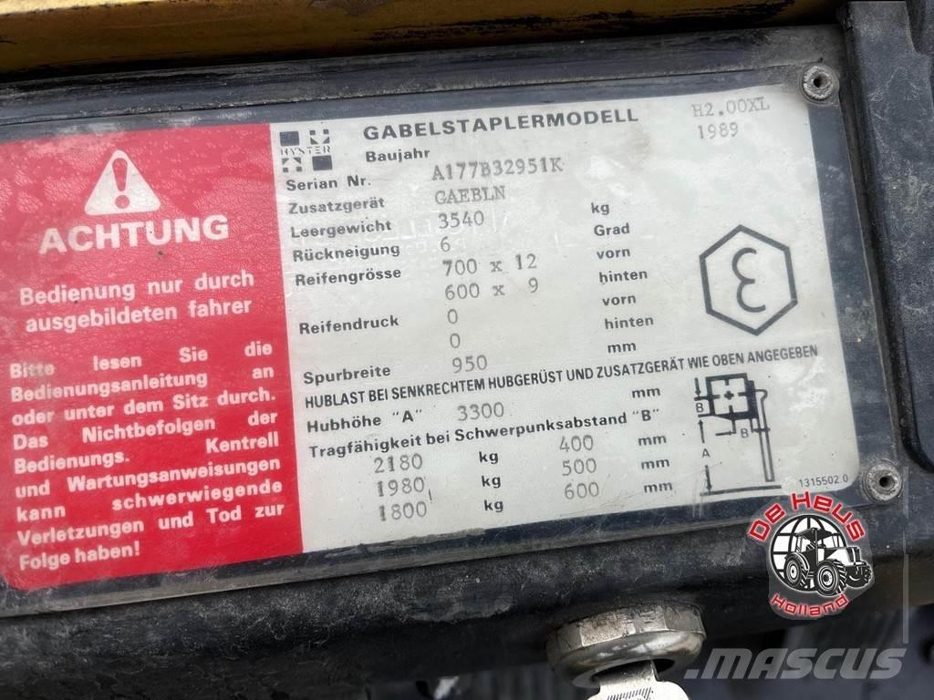 Hyster H2.00XL Šakiniai krautuvai - Kita