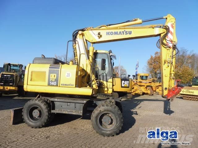 Komatsu PW 140-7 Ratiniai ekskavatoriai