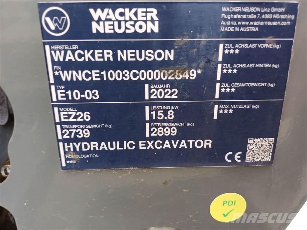 Wacker Neuson EZ26 Vikšriniai ekskavatoriai