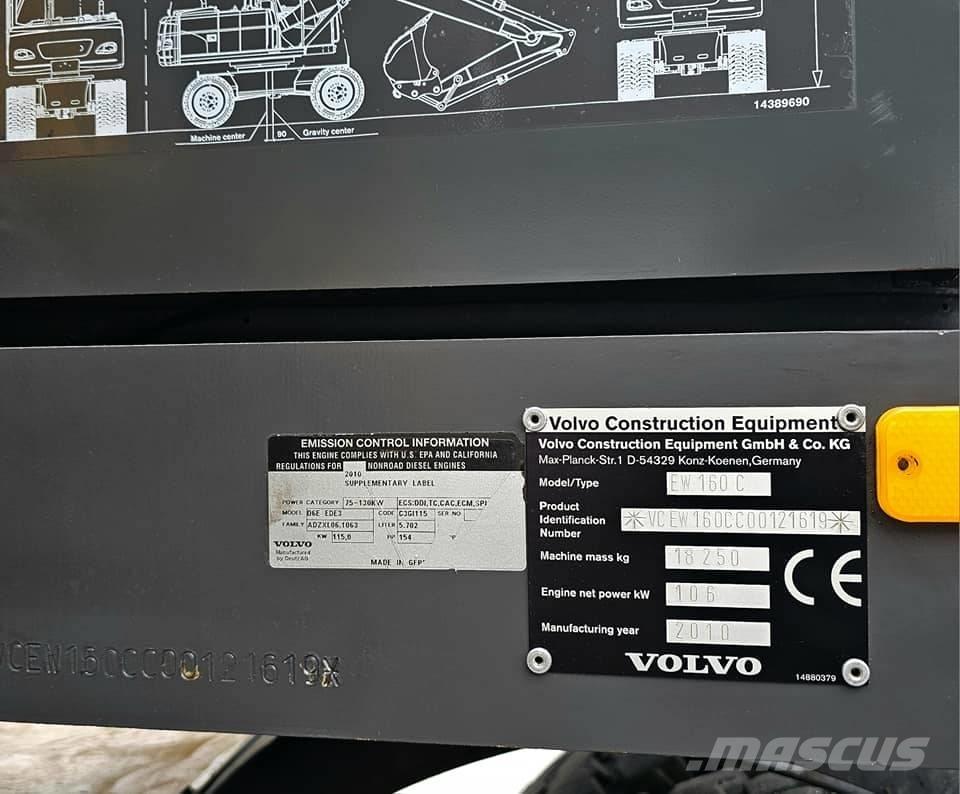 Volvo EW 160 C Ratiniai ekskavatoriai