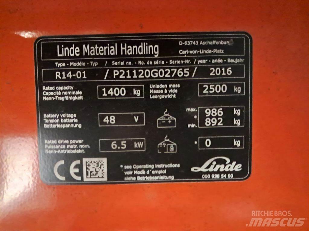 Linde R14-01 Šakiniai krautuvai su prailgintu keltuvu