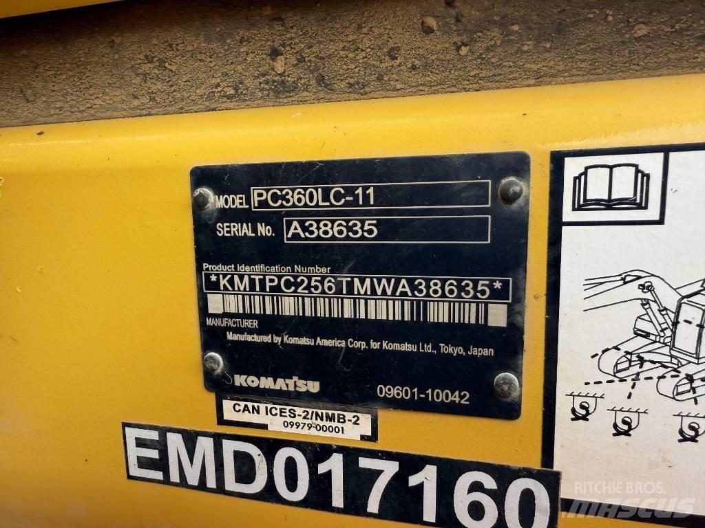 Komatsu PC360LC-11 Vikšriniai ekskavatoriai