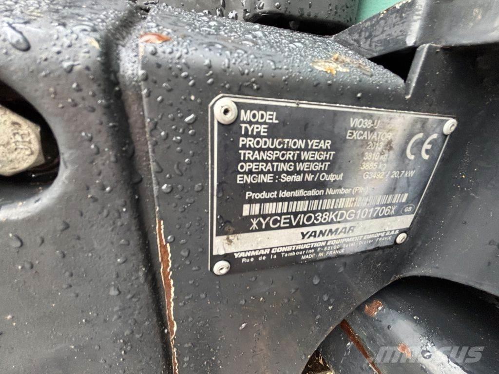 Yanmar VIO38 Mini ekskavatoriai < 7 t