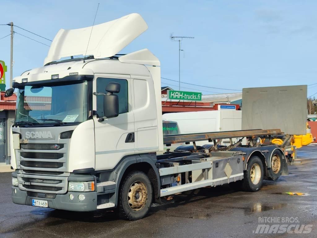 Scania G 490 Konteinerių nuožulnaus pakėlimo ant platformos krautuvai